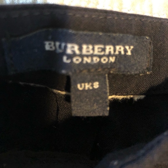 Burberry London navy pleated dress pants UK 8 - Picture 2 of 4